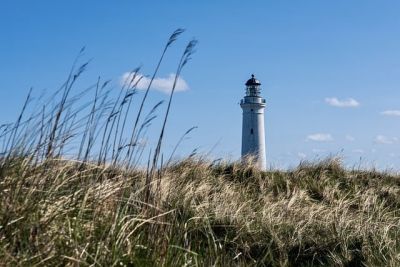 Dänemark - Leuchtturm am Strand